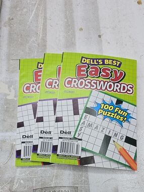 Dell Easy Crosswords Puzzle Book – Bright Lime Green Cover